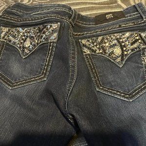 Miss Me Jeans Size 32 Boot Cut Rhinestone Embellishments